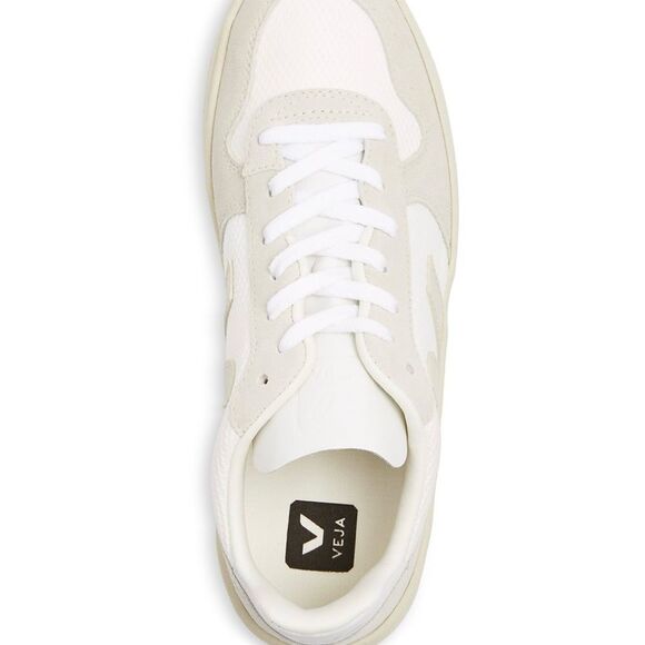 Veja | Men's V-10 Low Top Mesh and Suede Sneakers | Color: Neutral | Size: US 7 - Picture 5 of 6